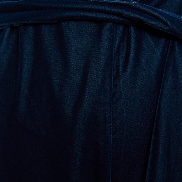 Zara Deep Teal Halter Velvet Jumpsuit - Picture 8 of 12